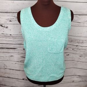 Loft Green Sweater Vest‎ Tank
